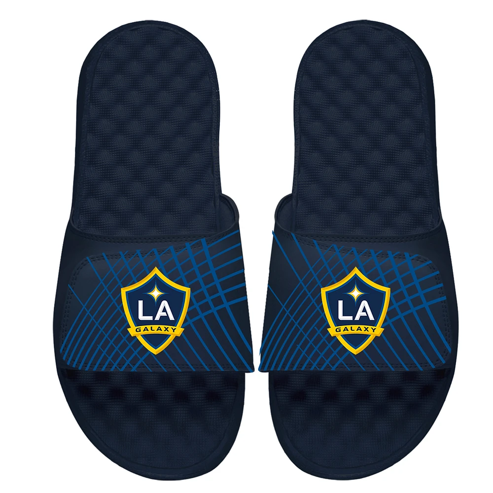 Men's ISlide Navy LA Galaxy Lines Slide Sandals