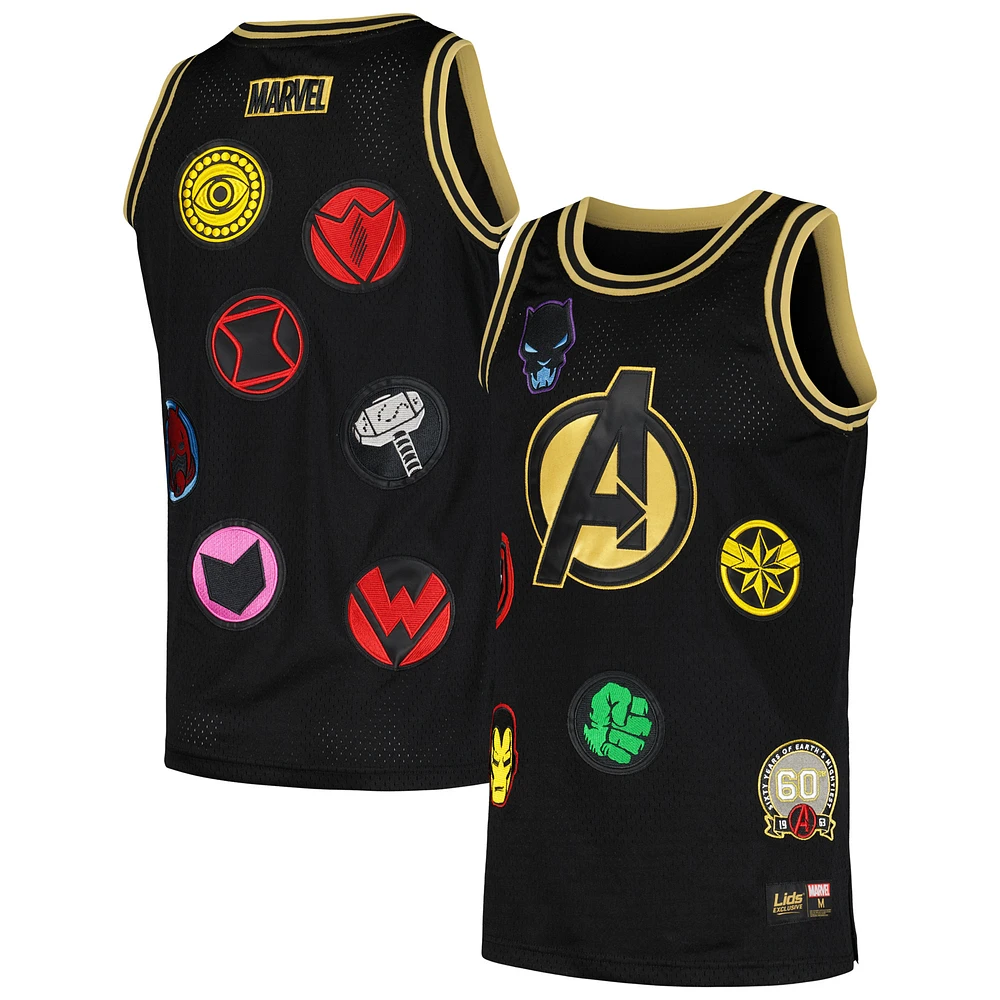 Men's Black The Avengers Marvel 60th Anniversary Basketball Jersey