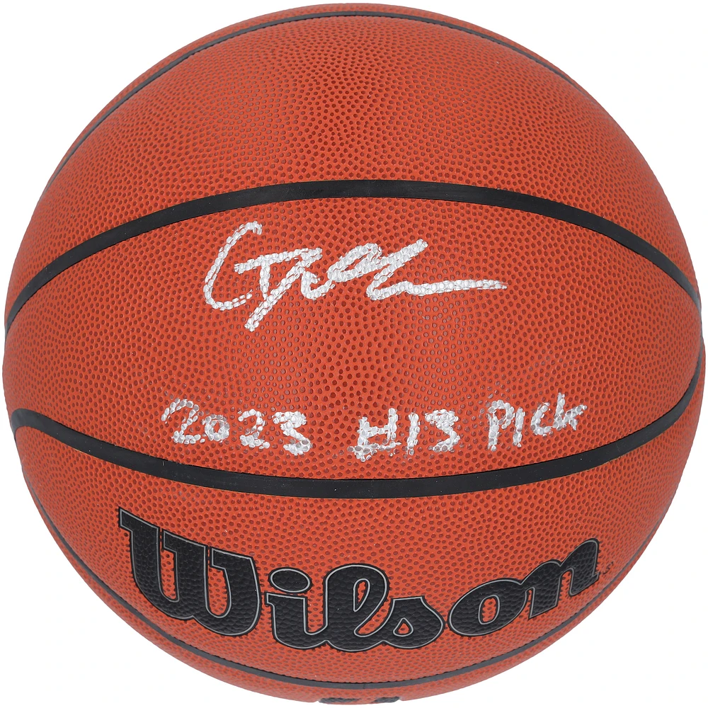 Gradey Dick Toronto Raptors Autographed Wilson Authentic Series Indoor/Outdoor Basketball with "2023 #13 Pick" Inscription