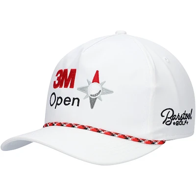 Men's Barstool Golf White 3M Open Rope Snapback Hat