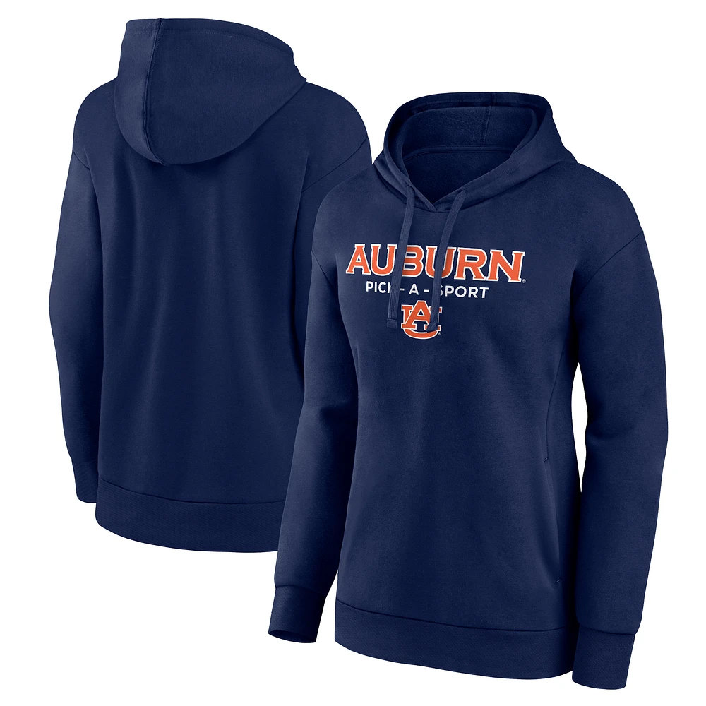 Women's Navy Auburn Tigers Authentic Pick-A-Sport Pullover Hoodie