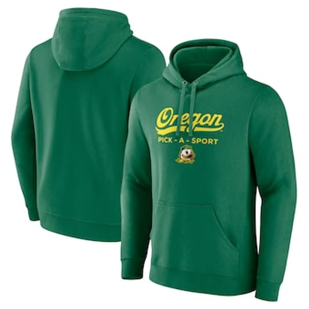 Men's Green Oregon Ducks Authentic Pick-A-Sport Pullover Hoodie