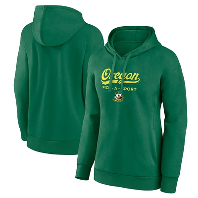 Women's Green Oregon Ducks Authentic Pick-A-Sport Pullover Hoodie