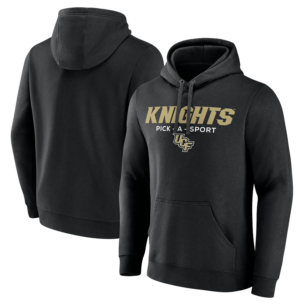 Men's Black UCF Knights Authentic Pick-A-Sport Pullover Hoodie
