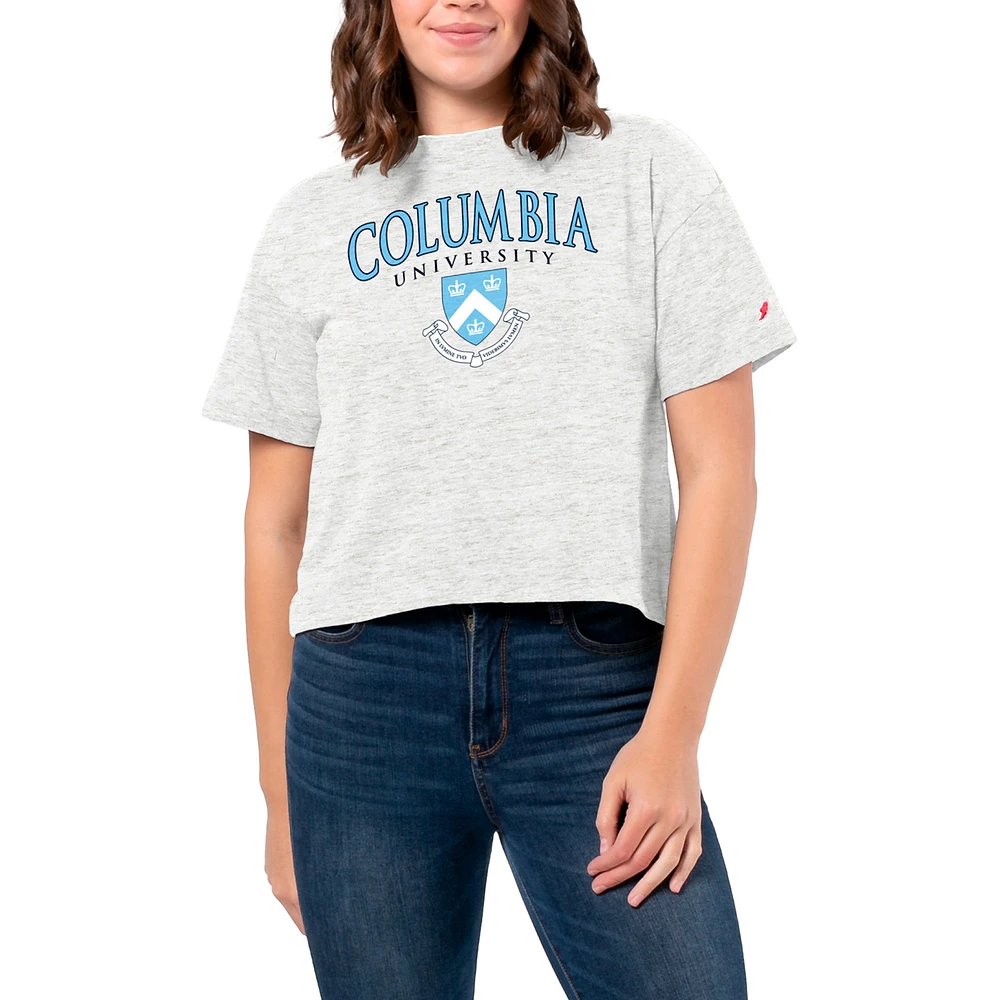 Women's League Collegiate Wear White Columbia University Intramural Midi Tri-Blend T-Shirt