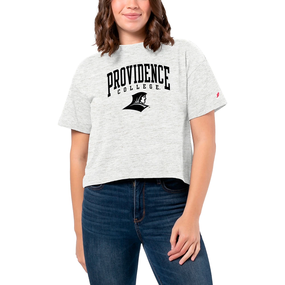 Women's League Collegiate Wear White Providence Friars Intramural Midi Tri-Blend T-Shirt