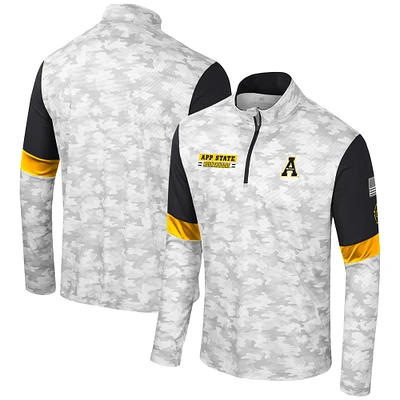 Men's Colosseum Camo Appalachian State Mountaineers OHT Military Appreciation Tomahawk Quarter-Zip Windshirt