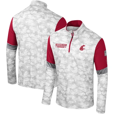 Men's Colosseum Camo Washington State Cougars OHT Military Appreciation Tomahawk Quarter-Zip Windshirt