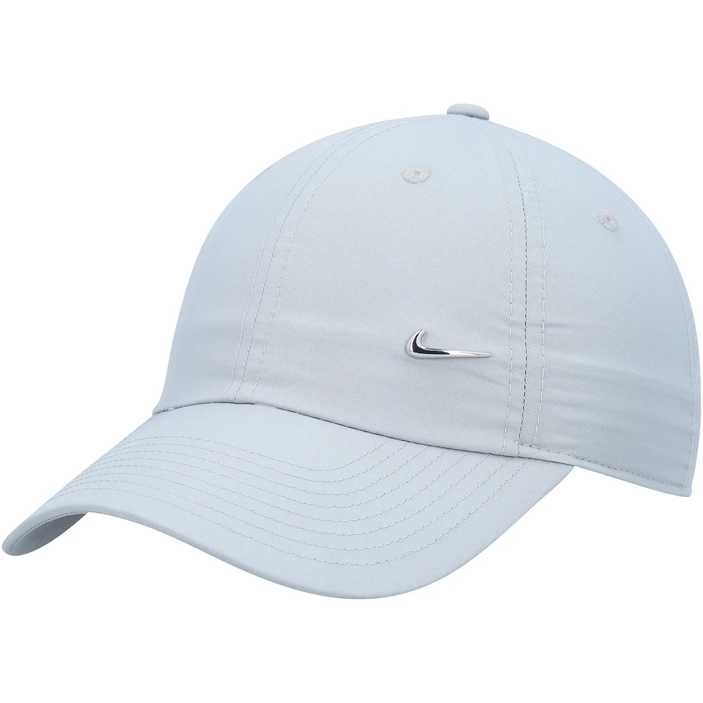 Unisex Nike Gray Metal Swoosh Lifestyle Performance Club Adjustable Hat