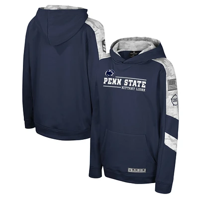 Youth Colosseum Navy Penn State Nittany Lions OHT Military Appreciation Cyclone Digital Camo Pullover Hoodie