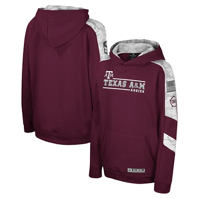 Youth Colosseum Maroon Texas A&M Aggies OHT Military Appreciation Cyclone Digital Camo Pullover Hoodie