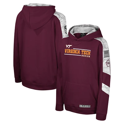 Youth Colosseum Maroon Virginia Tech Hokies OHT Military Appreciation Cyclone Digital Camo Pullover Hoodie