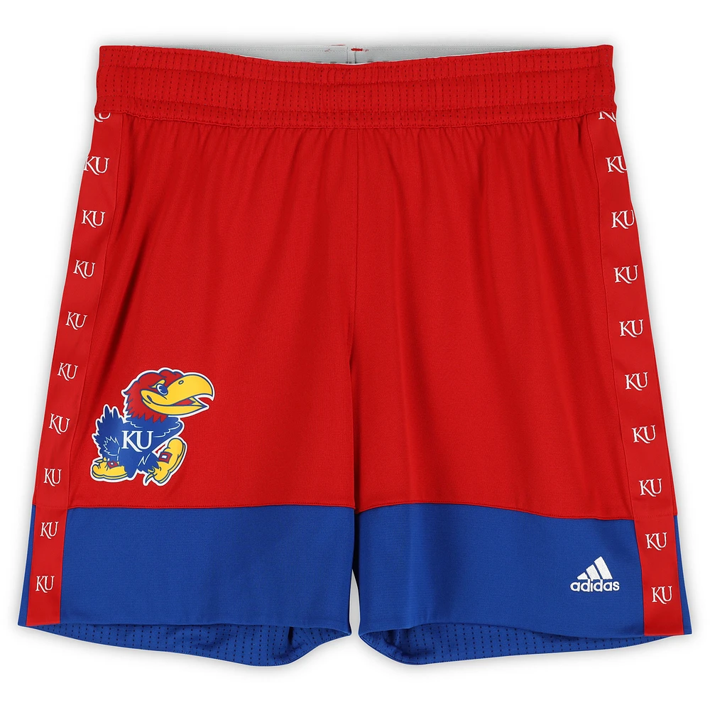 Kansas Jayhawks Team-Issued Red and Blue Shorts from the Basketball Program