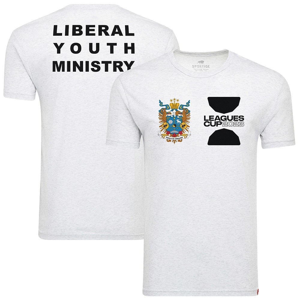 Men's Liberal Youth Ministry White 2023 Leagues Cup Tri-Blend T-Shirt