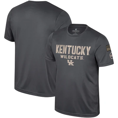 Men's Colosseum Charcoal Kentucky Wildcats OHT Military Appreciation T-Shirt
