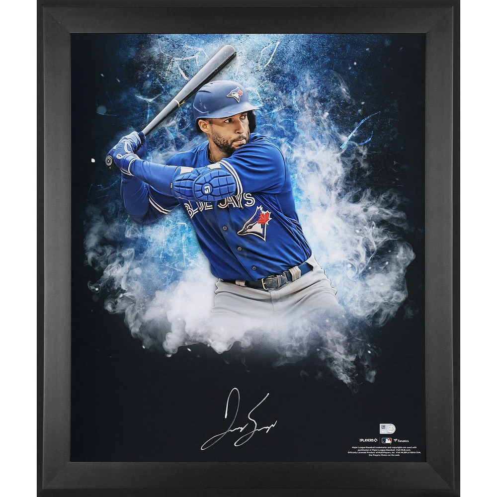George Springer Toronto Blue Jays Autographed Framed 20" x 24" In Focus Photograph