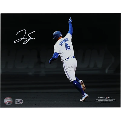George Springer Toronto Blue Jays Autographed 11" x 14" Home Run Spotlight Photograph