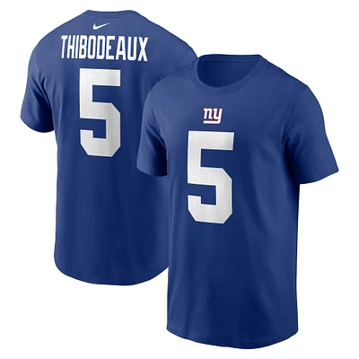 Men's Nike Kayvon Thibodeaux Royal New York Giants Player Name & Number T-Shirt