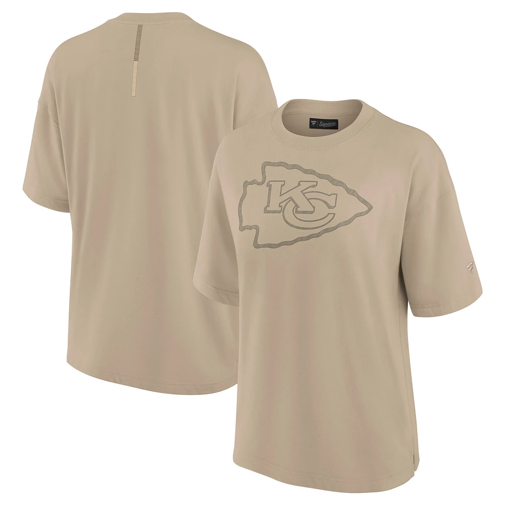 Women's Fanatics Khaki Kansas City Chiefs Oversized Elements T-Shirt