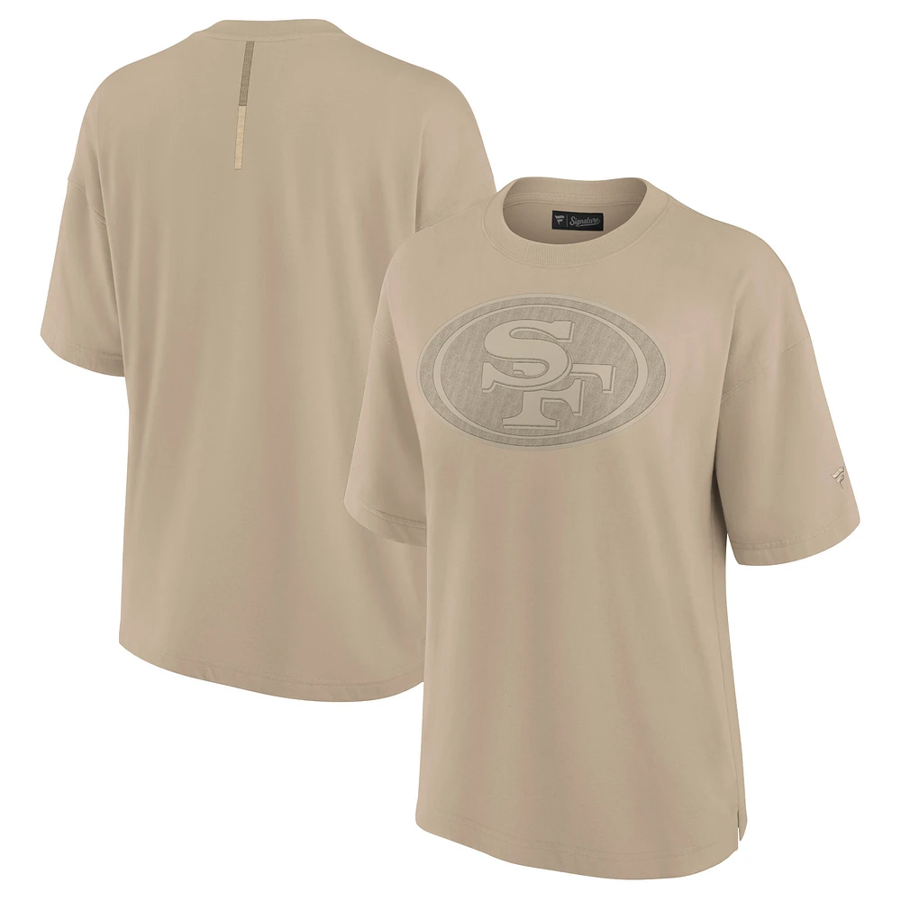 Women's Fanatics Khaki San Francisco 49ers Oversized Elements T-Shirt