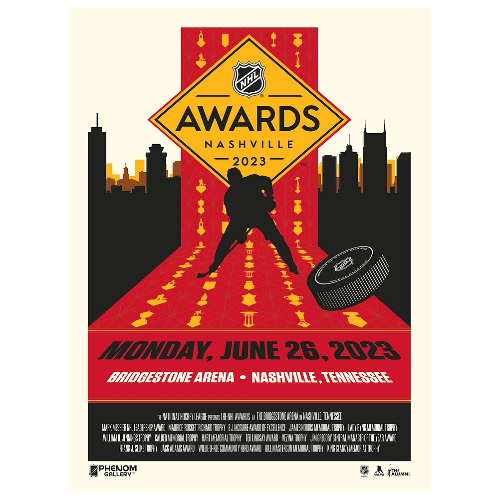 Phenom Gallery 2023 NHL Awards 18" x 24" Serigraph