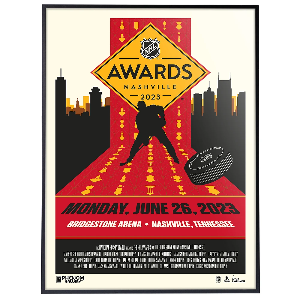 Phenom Gallery 2023 NHL Awards 18" x 24" Deluxe Framed Serigraph
