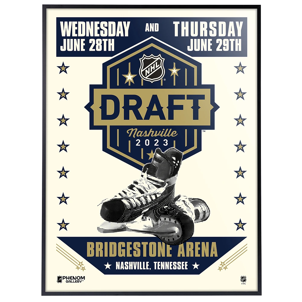 Phenom Gallery 2023 NHL Draft 18" x 24" Deluxe Framed Serigraph