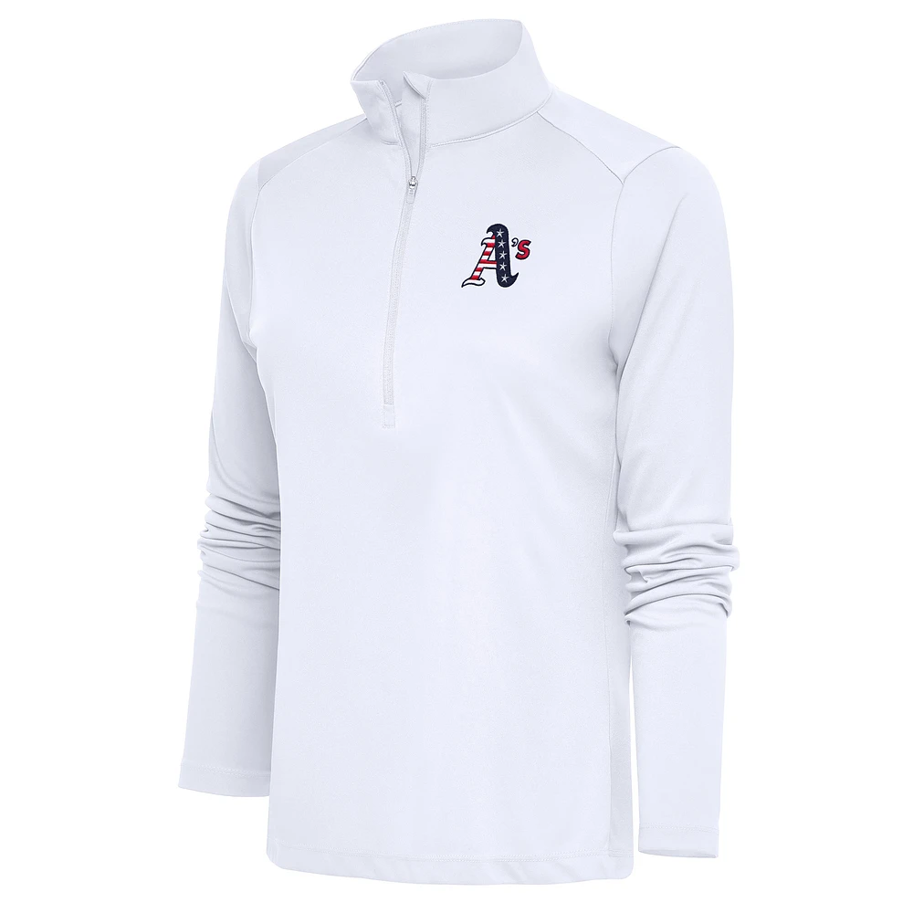 Women's Antigua Athletics Patriotic Tribute Half-Zip Pullover Top