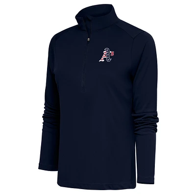Women's Antigua Navy Athletics Patriotic Tribute Half-Zip Pullover Top