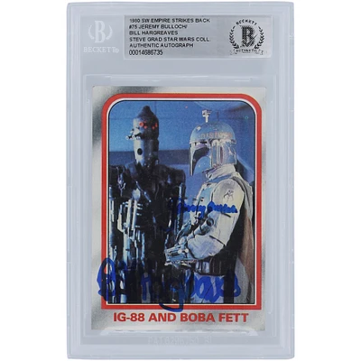Jeremy Bulloch and Bill Hargreaves Star Wars Autographed 1980 Topps The Empire Strikes Back #75 BGS Authenticated Authenticated Card