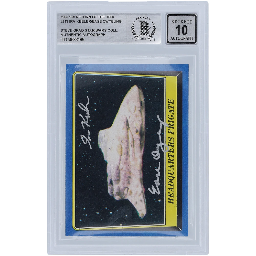 Ira Keeler and Ease Owyeung Star Wars Autographed 1983 Topps Return of the Jedi #213 BGS Authenticated 10 Auto Card