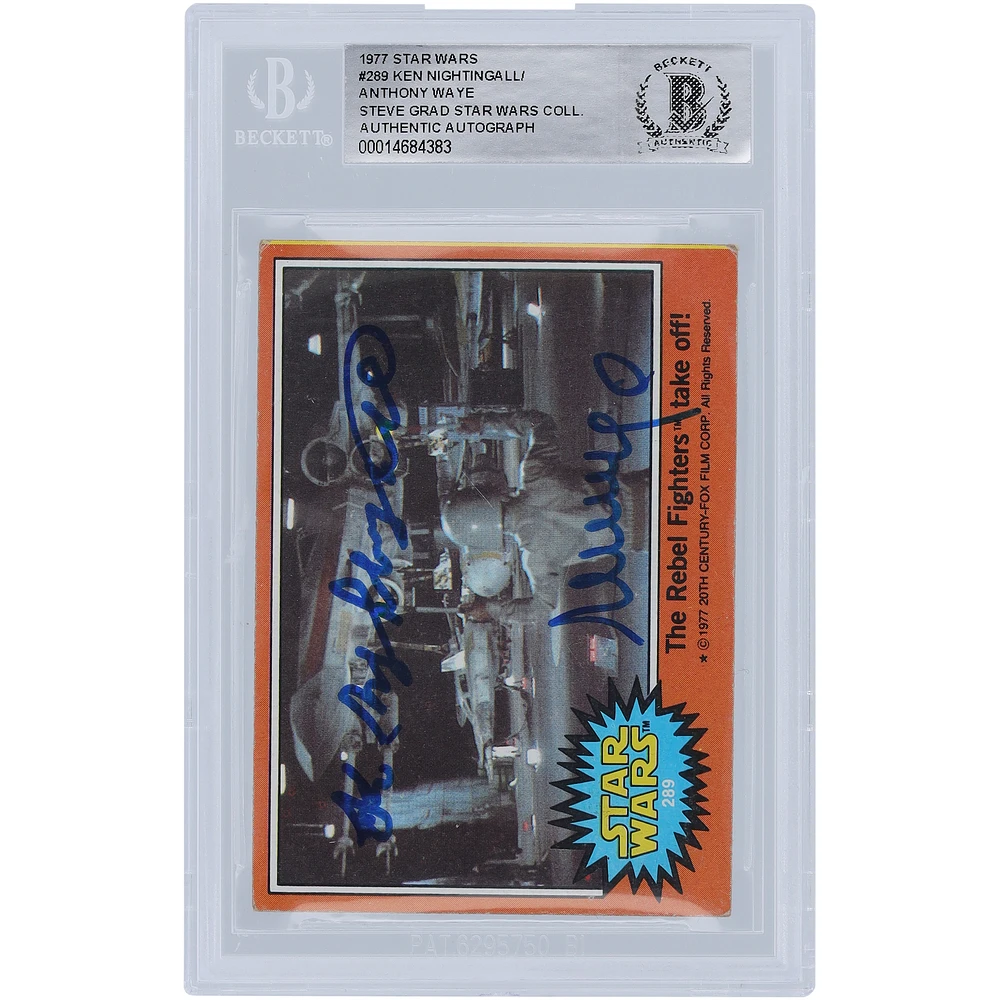 Anthony Waye & Ken Knightingale Autographed 1977 Topps Star Wars Series 1 #289 BGS Authenticated Authenticated Card
