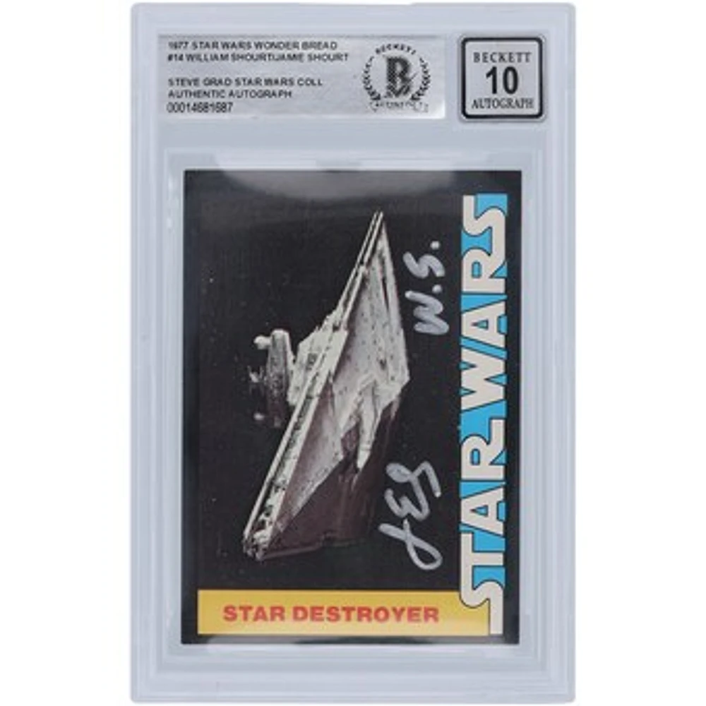 William Shourt and Jamie Shourt Star Wars Autographed 1977 Topps Star Wars Wonder Bread #14 BGS Authenticated 10 Auto Card