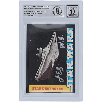 William Shourt and Jamie Shourt Star Wars Autographed 1977 Topps Star Wars Wonder Bread #14 BGS Authenticated 10 Auto Card