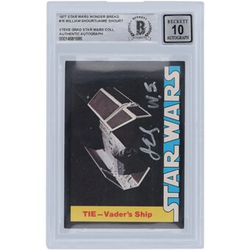 William Shourt & Jamie Shourt Star Wars Autographed 1977 Topps Star Wars Wonder Bread #16 BGS Authenticated 10 Auto Card