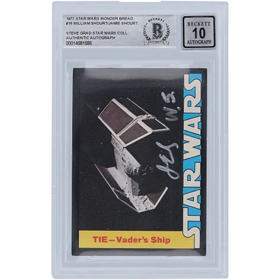 William Shourt & Jamie Shourt Star Wars Autographed 1977 Topps Star Wars Wonder Bread #16 BGS Authenticated 10 Auto Card