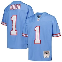 Youth Mitchell & Ness Warren Moon Light Blue Houston Oilers Gridiron Classics 1993 Retired Player Legacy Jersey