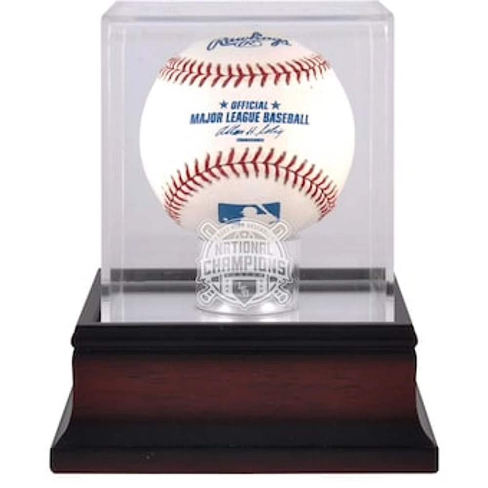 LSU Tigers 2023 College World Series Champions Mahogany Baseball Logo Display Case