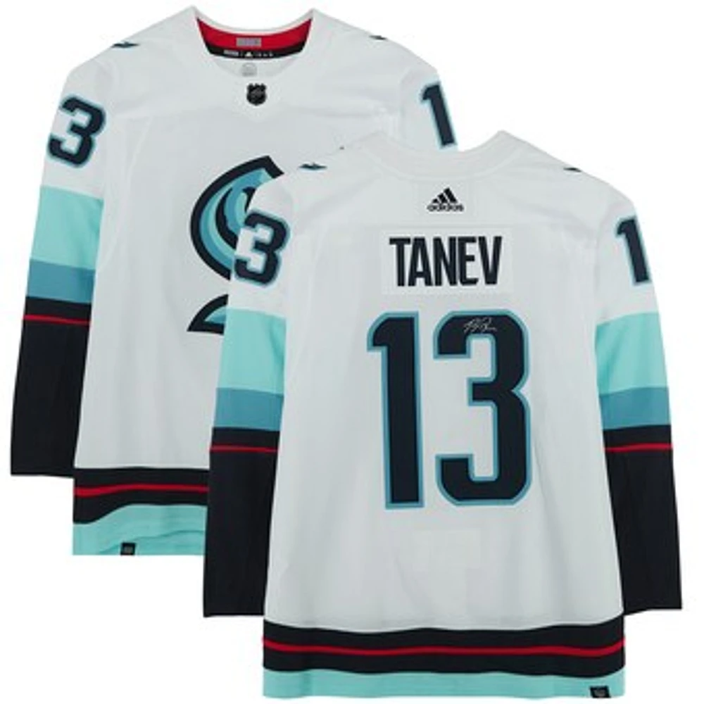 Brandon Tanev Seattle Kraken Autographed White Adidas Authentic Jersey