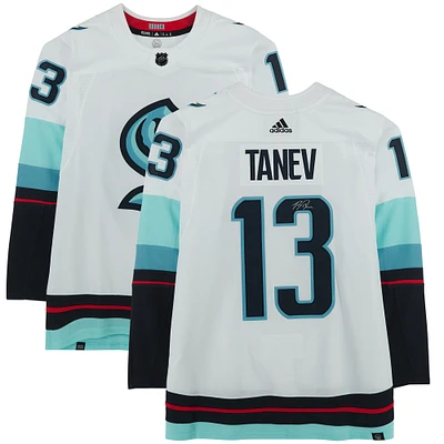 Brandon Tanev Seattle Kraken Autographed White Adidas Authentic Jersey