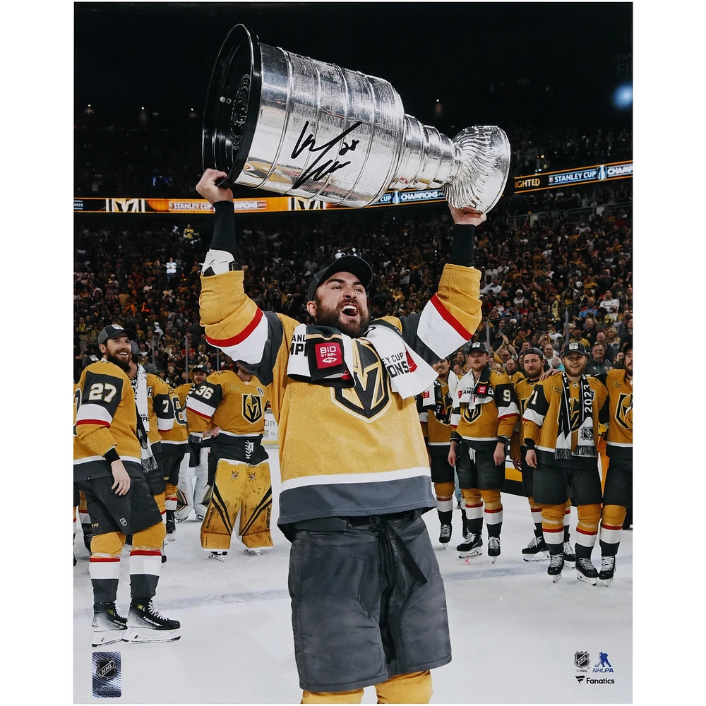 William Carrier Vegas Golden Knights Autographed 2023 Stanley Cup Champions 16" x 20" Raising Cup Photograph