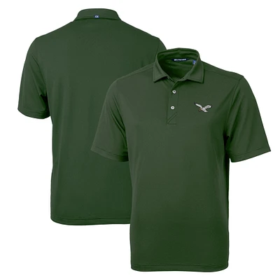 Men's Cutter & Buck Midnight Green Philadelphia Eagles Gridiron Classics Big Tall Virtue Eco Pique Recycled Polo
