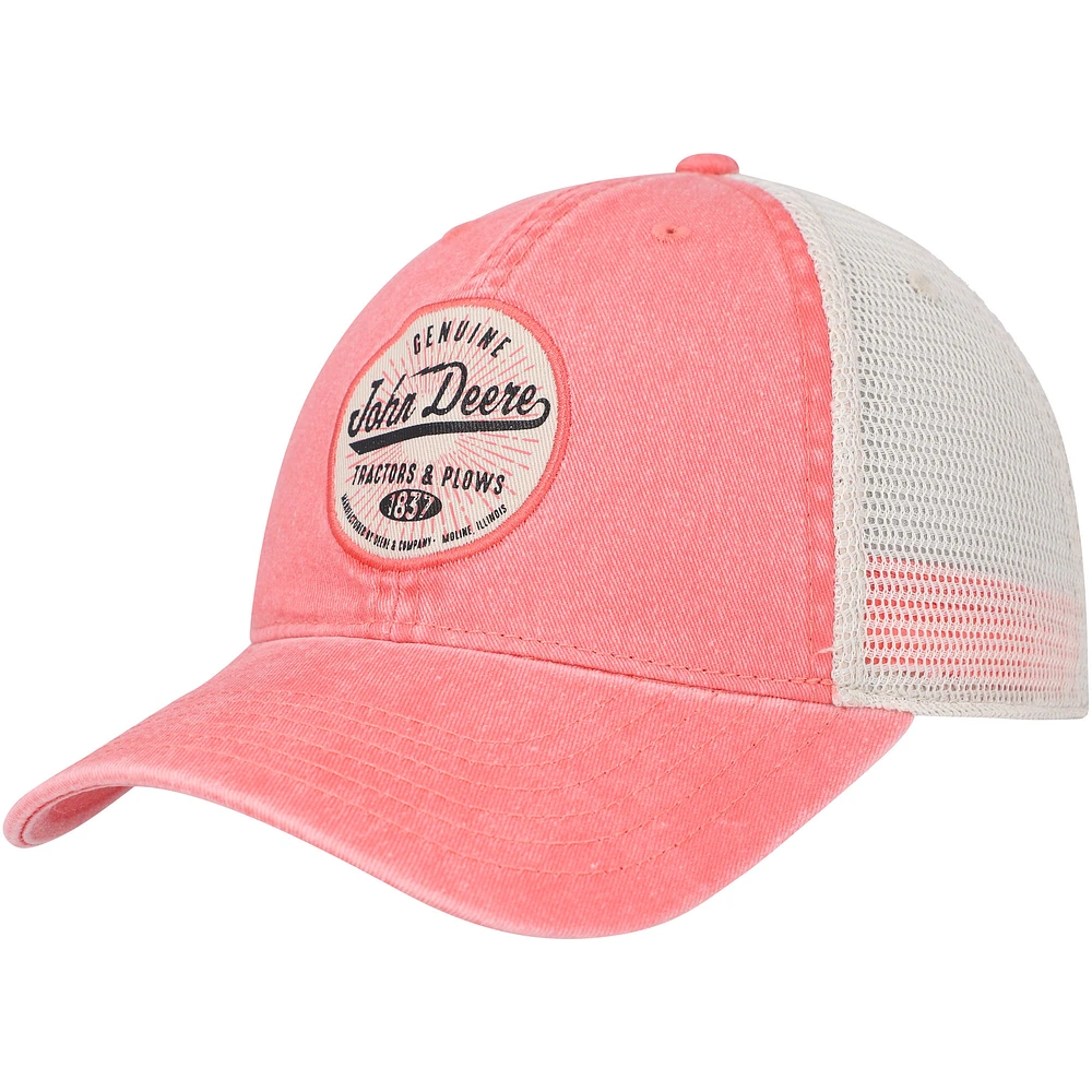 Women’s Pink John Deere Logo Twill Mesh Trucker Snapback Hat