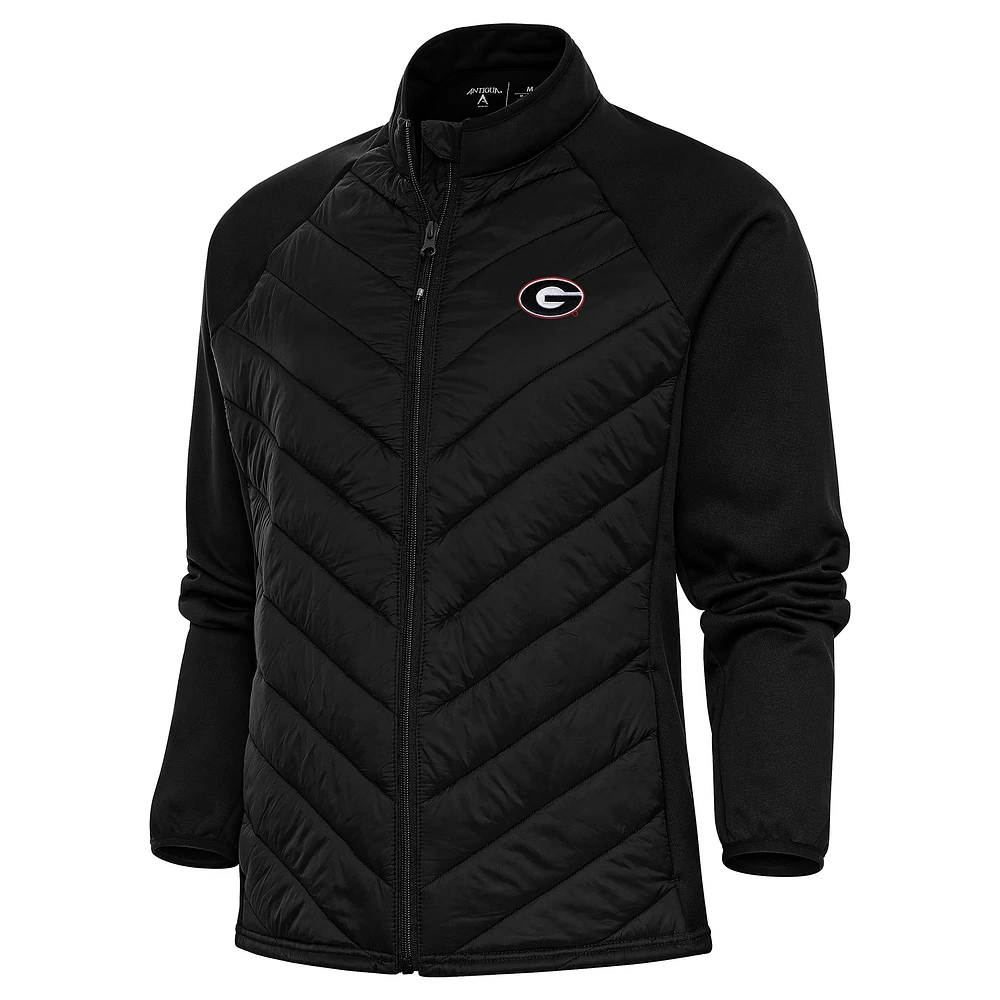 Women's Antigua Black Georgia Bulldogs Altitude Full-Zip Jacket