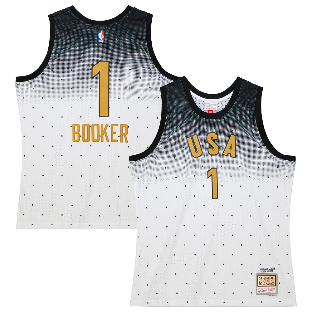 Men's Mitchell & Ness Devin Booker White 2016 NBA Rising Stars Challenge Hardwood Classics Swingman Jersey