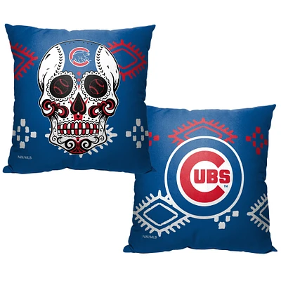 The Northwest Group Chicago Cubs 16" x 16" Candy Skull Printed Throw Pillow