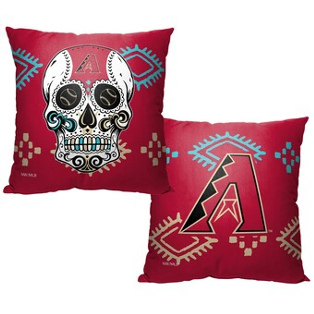 The Northwest Group Arizona Diamondbacks 16" x 16" Candy Skull Printed Throw Pillow