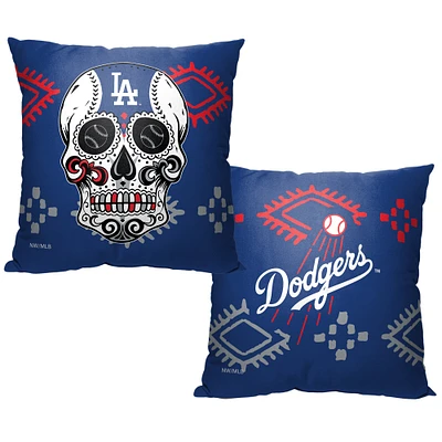 The Northwest Group Los Angeles Dodgers 16" x 16" Candy Skull Printed Throw Pillow