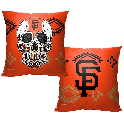 The Northwest Group San Francisco Giants 16" x 16" Candy Skull Printed Throw Pillow