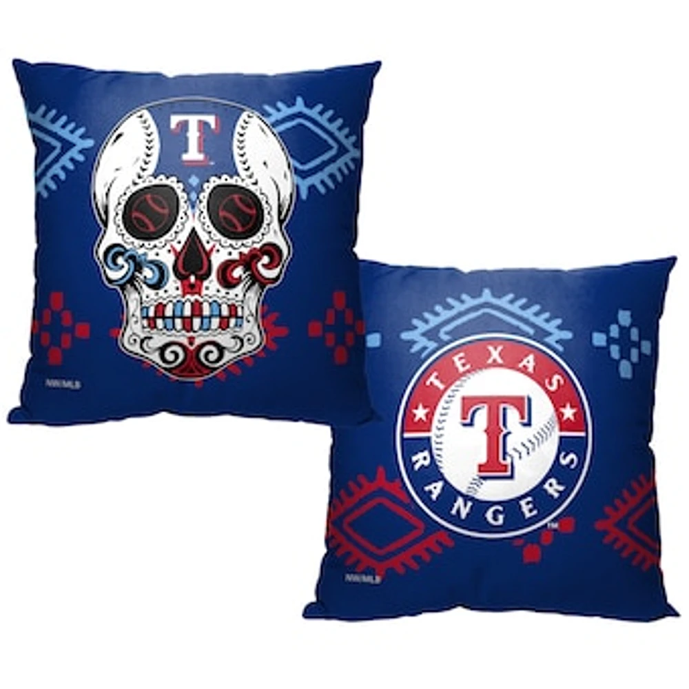 The Northwest Group Texas Rangers 16" x 16" Candy Skull Printed Throw Pillow